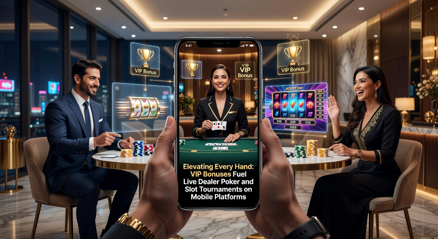 Detaillierte Ansicht eines Slot-Turnier-Leaderboards auf einem Tablet, mit VIP-Bonus-Icons und Live-Poker-Stream im Hintergrund, das den Wettbewerb und die Belohnungen hervorhebt