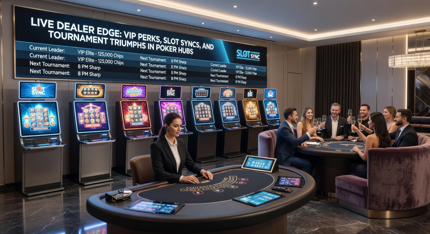 Live Dealer Tische mit Spielern und VIP-Bereich in einem Pokerzentrum